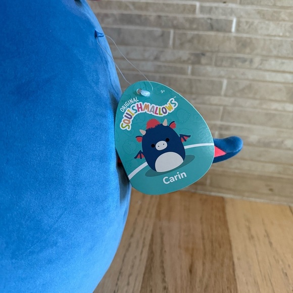 Squishmallows 🐲 Carin The Blue Dragon 16” Orange Plush Stuffed Toy New w/ tags - Picture 2 of 9